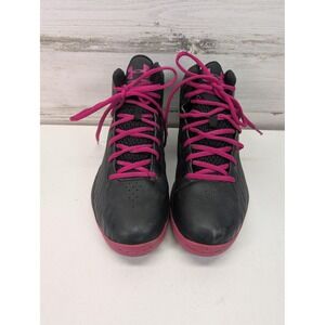 Under Armour Basketball Shoes Womens Size 9.5 Black Pink Sneakers 1259035-064